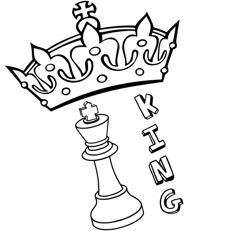 Раскраска фигура король шахматы 😻 распечатать бесплатно